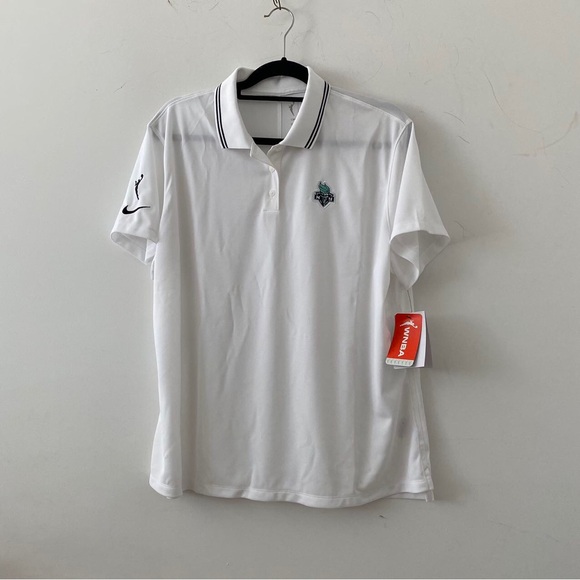 Nike Women’s WNBA New York Liberty Polo Shirt White Size XXL - Picture 1 of 2